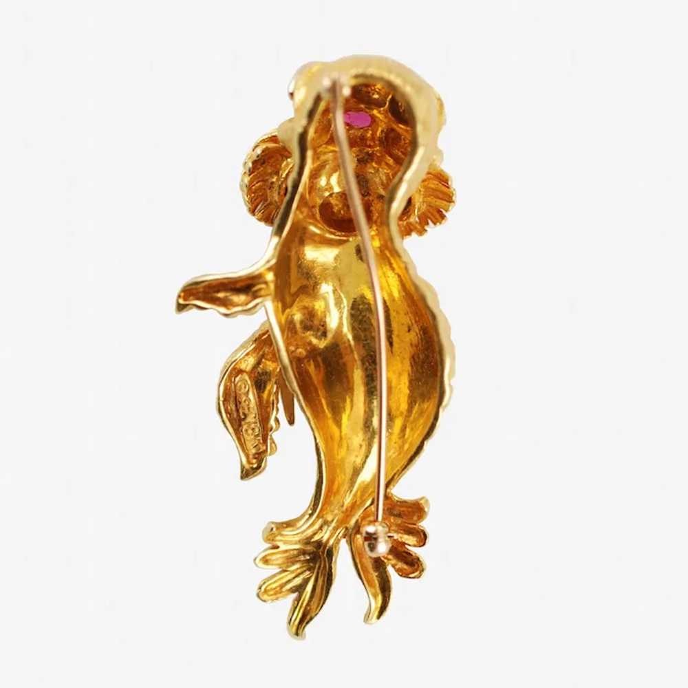 Vintage Hammerman Brothers 18K Gold Walrus Brooch… - image 9