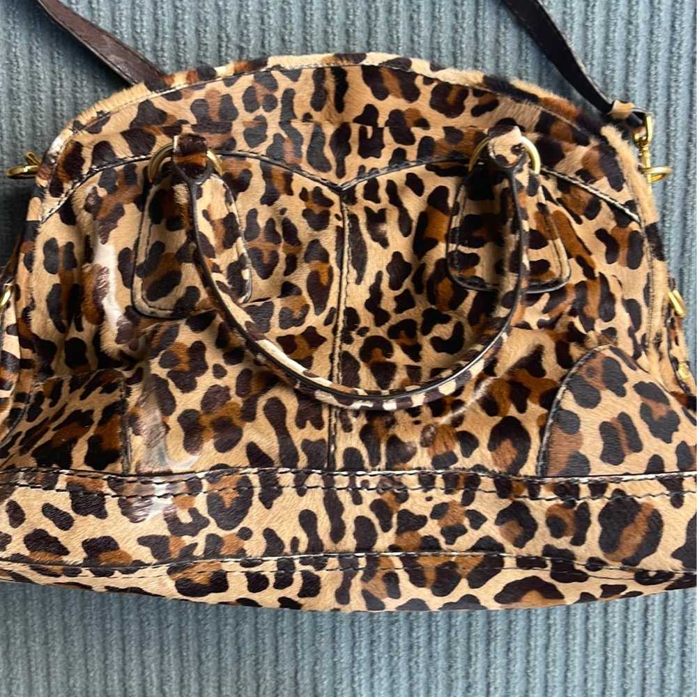 Authentic Vintage Prada Calf Fur Cheetah Print Bag - image 3