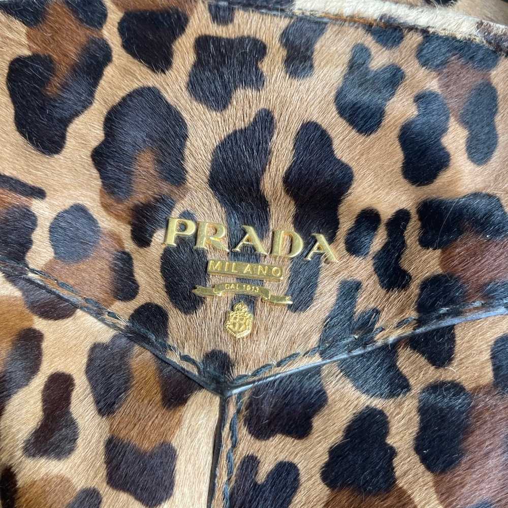 Authentic Vintage Prada Calf Fur Cheetah Print Bag - image 4