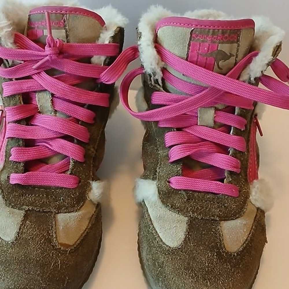 VINTAGE kangaROOS Y2K Faux fur Hiking Boots - image 1