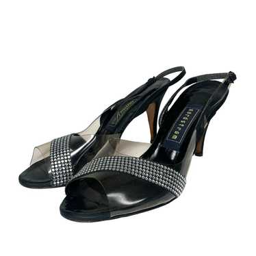 Vintage Amano Womens Size 10.5 Black Acrylic Rhin… - image 1