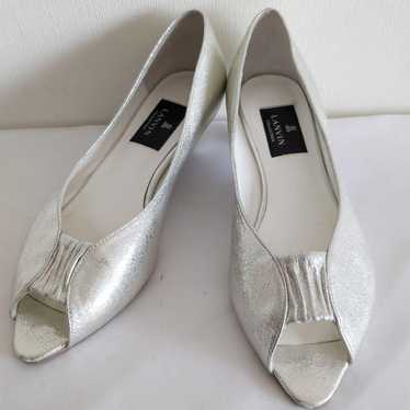 LANVIN Heel Open Toe Leather Silver 24 - image 1