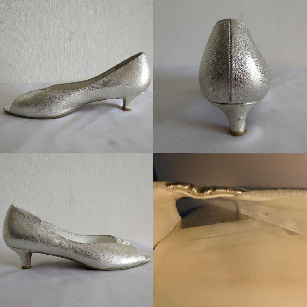 LANVIN Heel Open Toe Leather Silver 24 - image 3