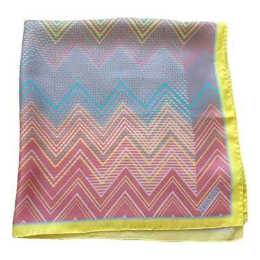 MISSONI Pure Silk Pink White Multi Printed Scarf offers NWT