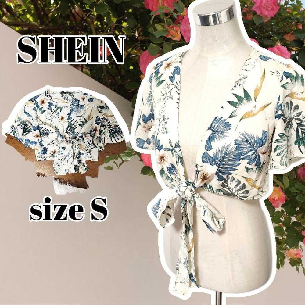 SHEIN Tops Shirt Blouse Half Sleeve Thin Floral P… - image 1