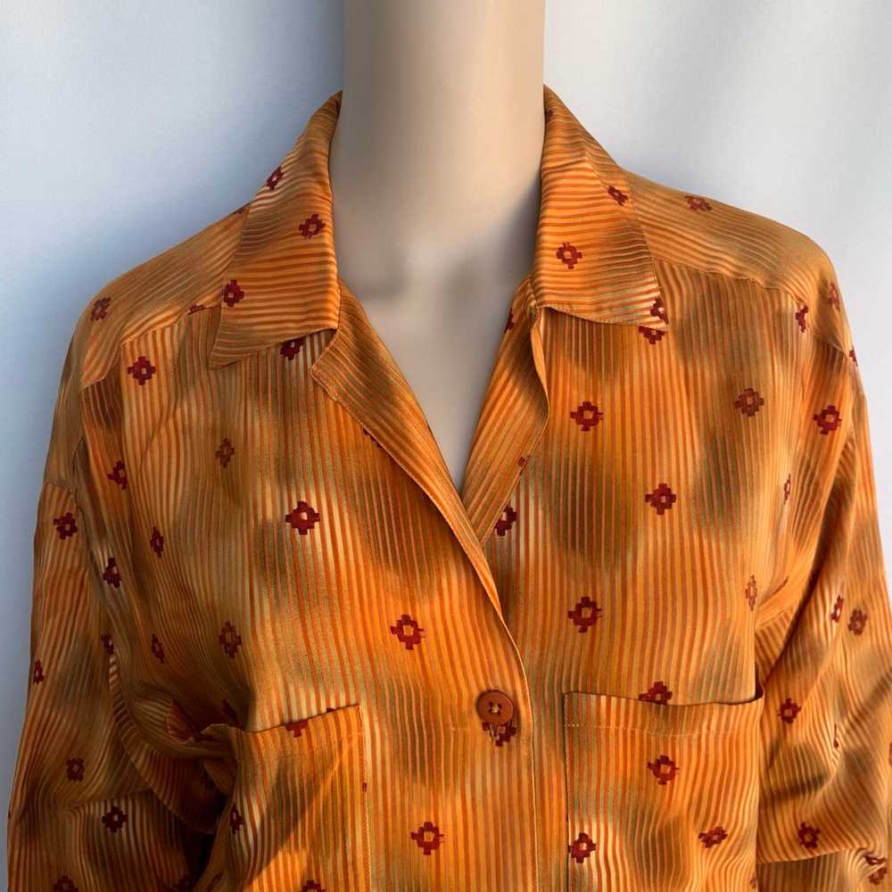 Linda Allard Ellen Tracy silk Southern pattern ov… - image 5