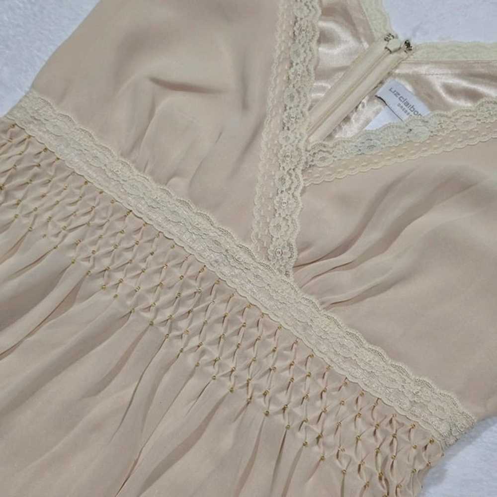 Liz Claiborne Cream Lace & Smocked Chiffon Wrap S… - image 8