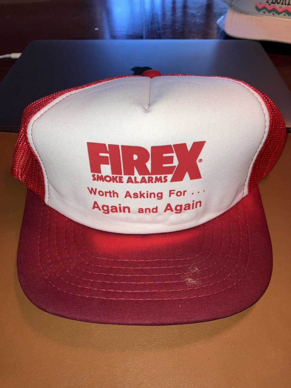 Trucker Hat × Vintage Vintage 1980s Firex Distres… - image 1