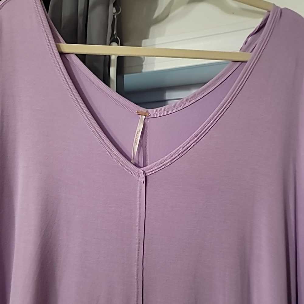 Free People Double V-neck Vintage Lavender Long S… - image 3