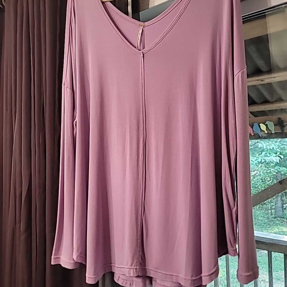 Free People Double V-neck Vintage Lavender Long S… - image 5