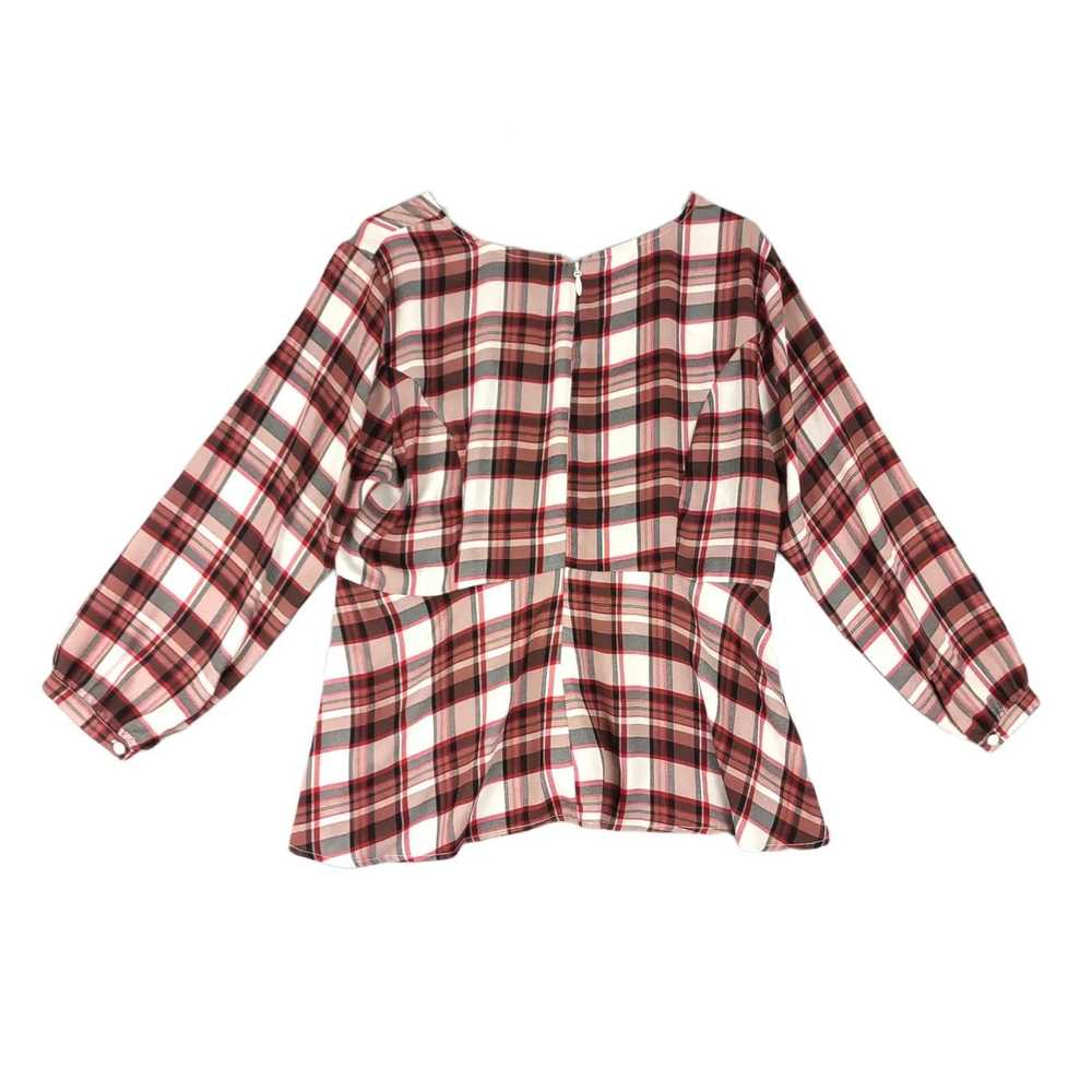 Other TORRID Georgette Front Tie Red Plaid Long S… - image 3