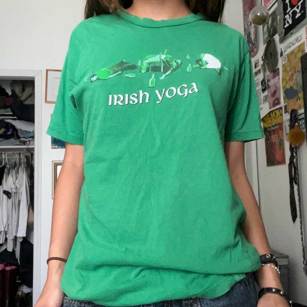 irish yoga funny graphic tee - image 1