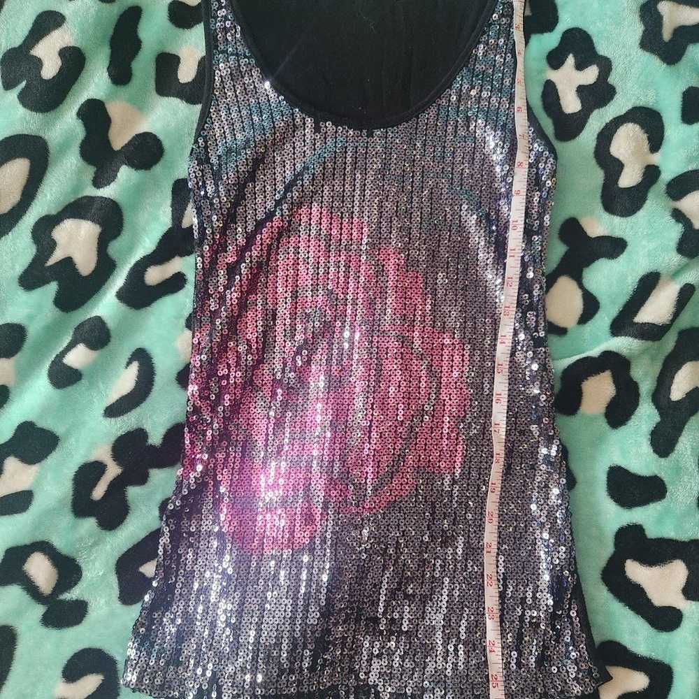 y2k sequin top Size Small or XS - image 4