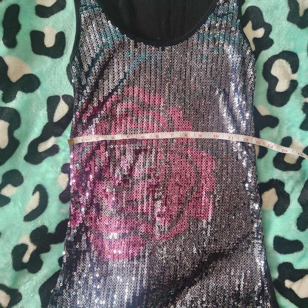 y2k sequin top Size Small or XS - image 5