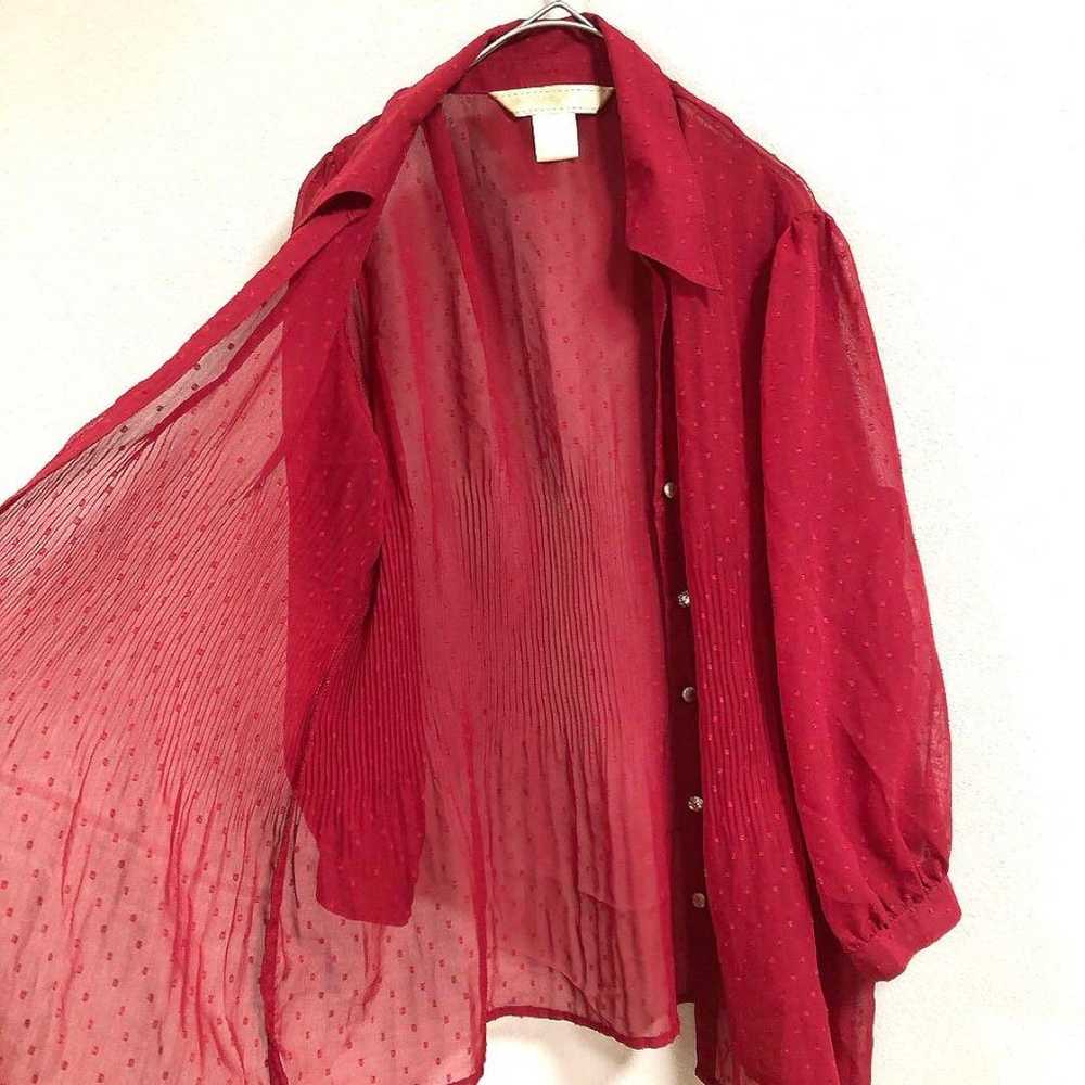 New York City Design Co. Skipper Shirt Blouse Red… - image 4