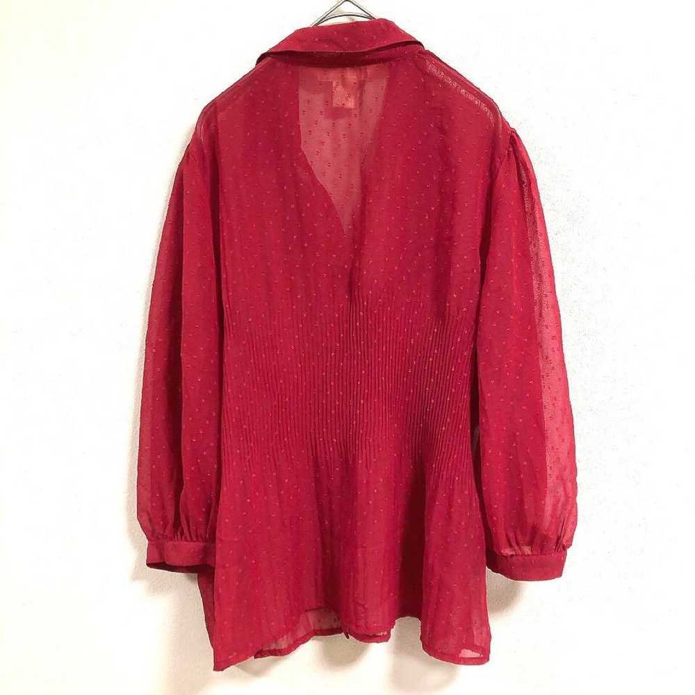 New York City Design Co. Skipper Shirt Blouse Red… - image 5