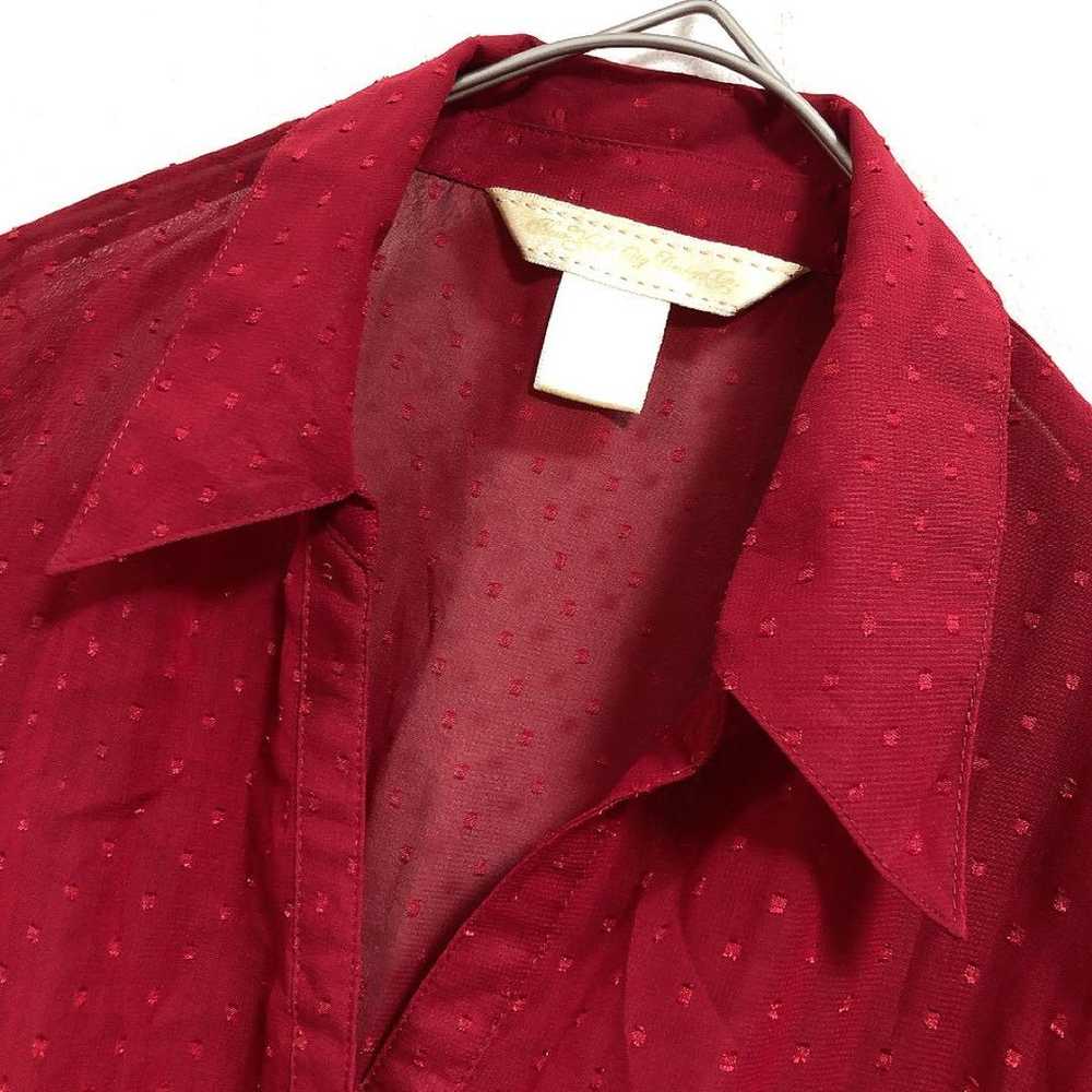 New York City Design Co. Skipper Shirt Blouse Red… - image 6