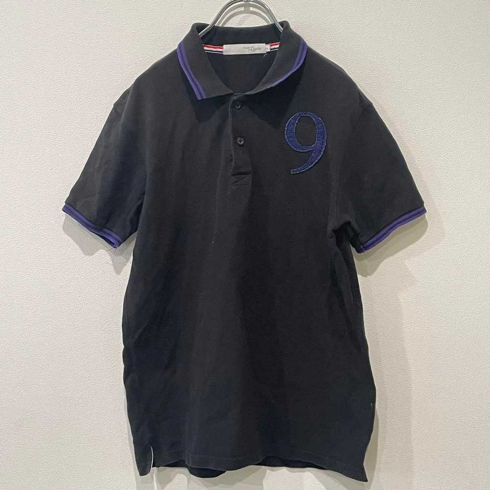 BEAMS Light Polo Shirt Navy Blue Embroidered One … - image 1