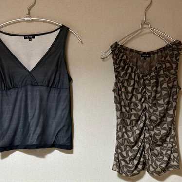 Brand new Indivi sleeveless cut-off tops set of 2… - image 1