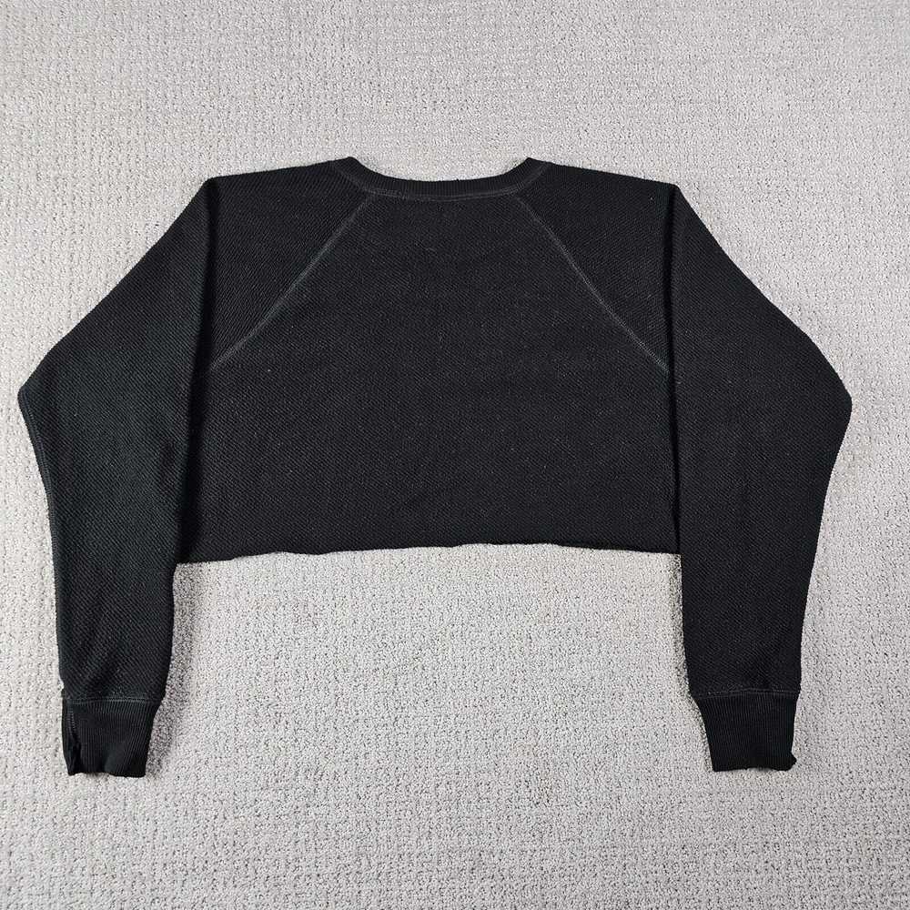 Aerie Cropped Sweatshirt Womens Size S Black - image 2