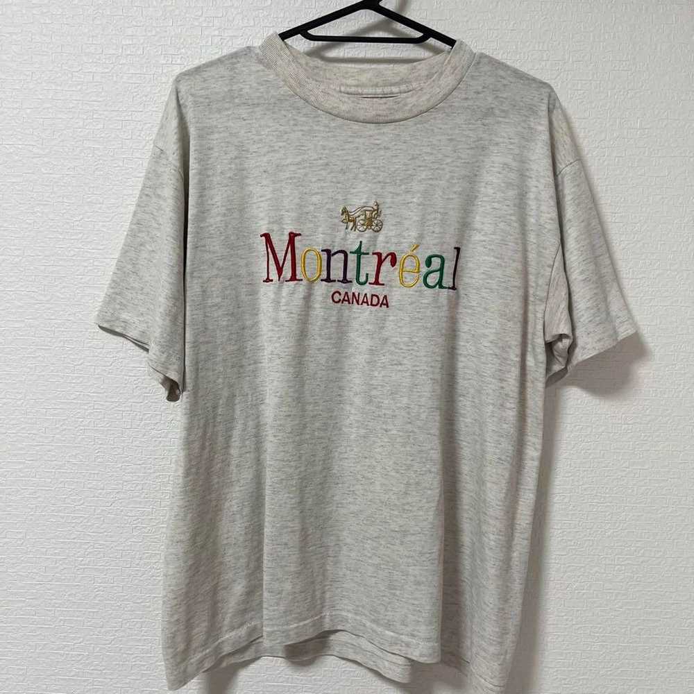 Vintage second-hand T-shirt with embroidered logo… - image 2