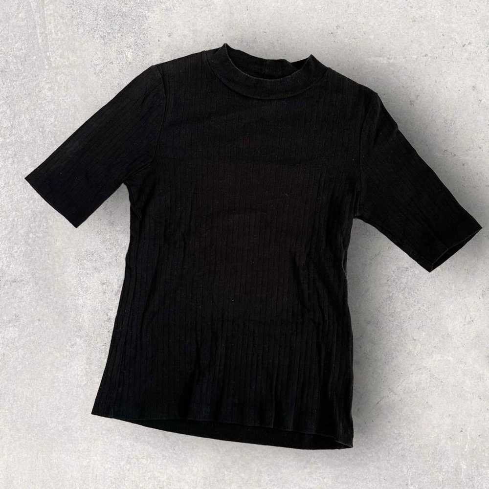 【UNIQLO】UNIQLO Rib High Neck T-shirt 5/8 Sleeve B… - image 1