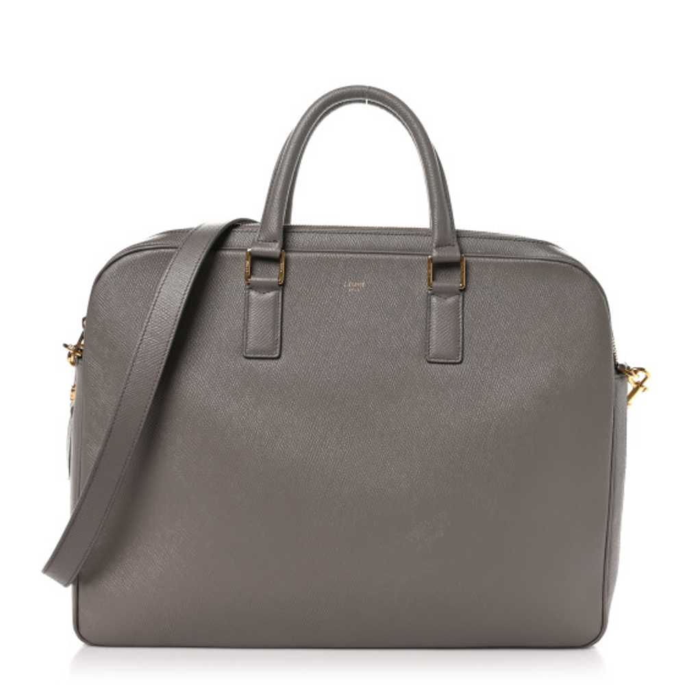 CELINE Grained Calfskin Medium Briefcase Pebble - image 1