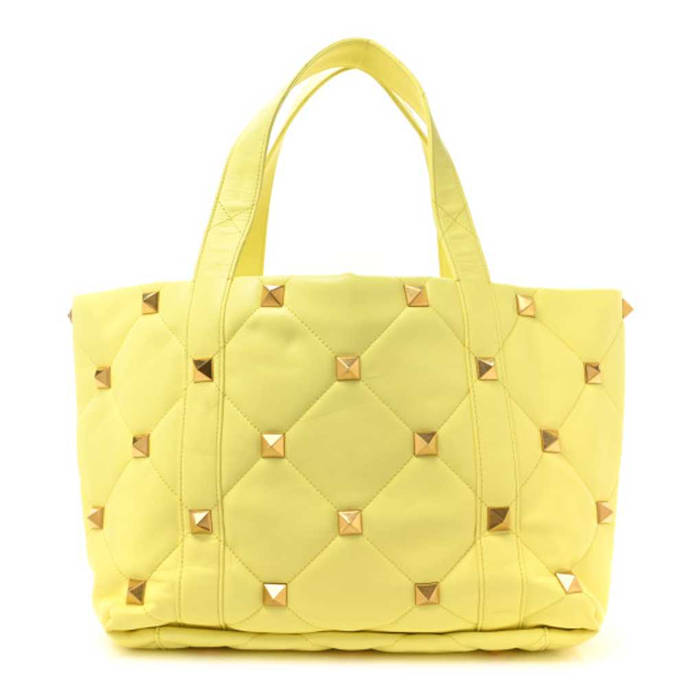 VALENTINO GARAVANI Nappa Medium Roman Stud Tote L… - image 1