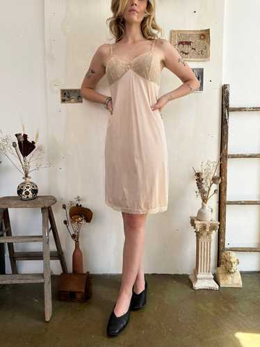 1970s Champagne Colored Slip Dress (M) - image 1