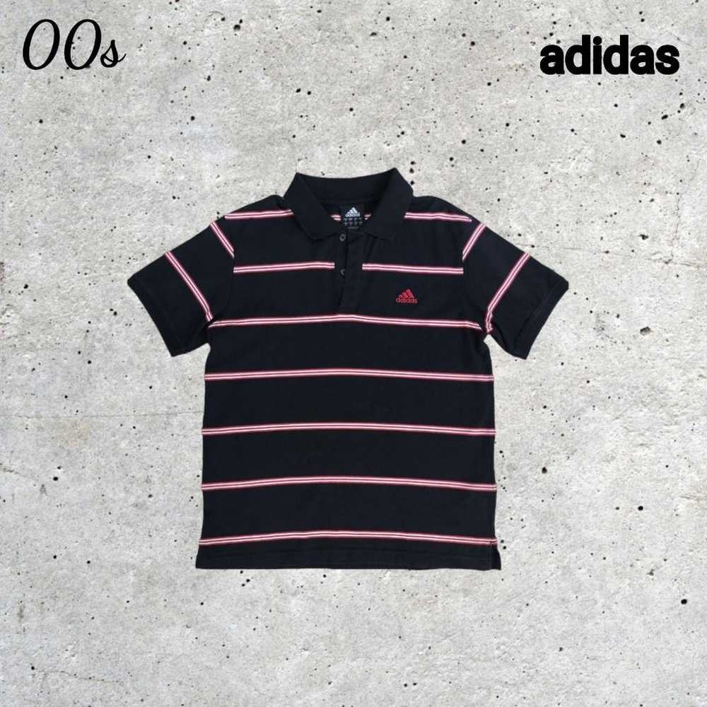 Black Adidas polo shirt with black border, size M… - image 1