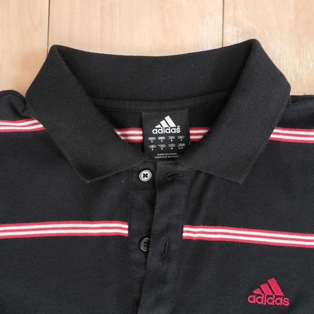 Black Adidas polo shirt with black border, size M… - image 4