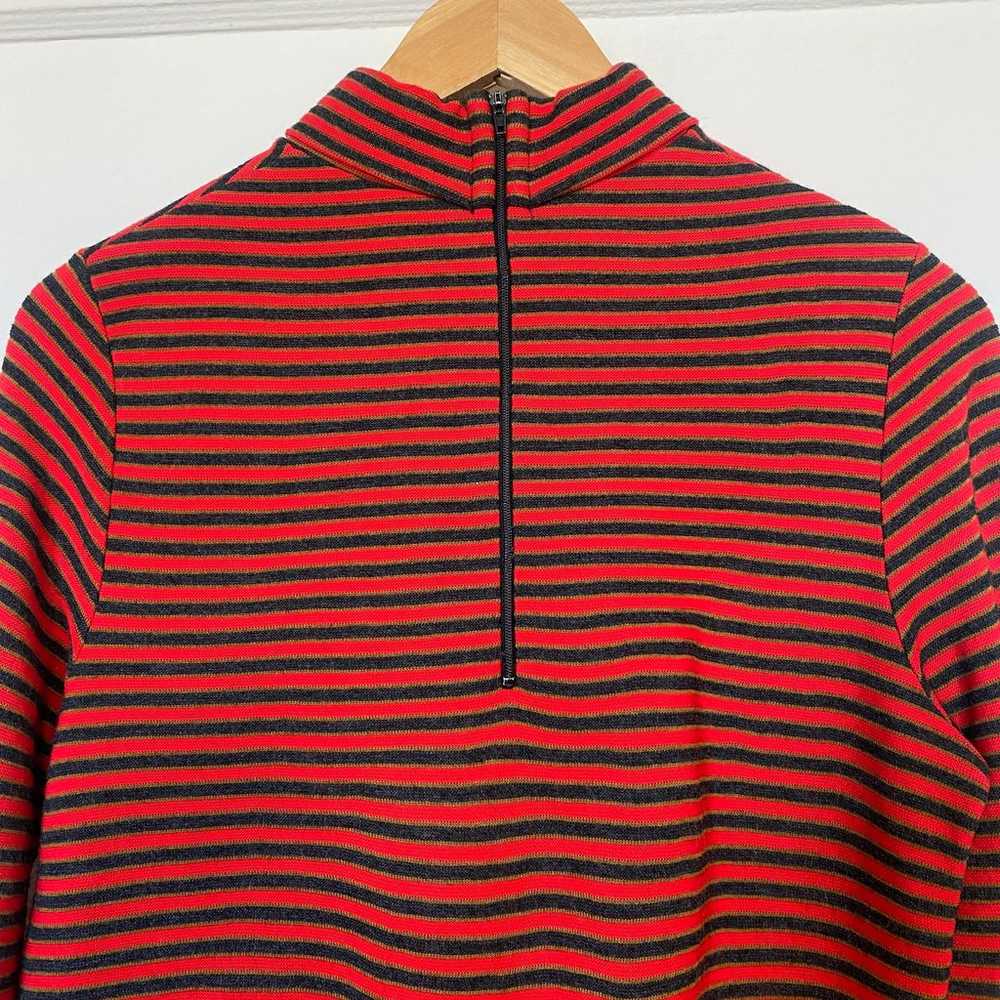 Vintage 1970s Striped Turtleneck Sweater Red Stri… - image 5