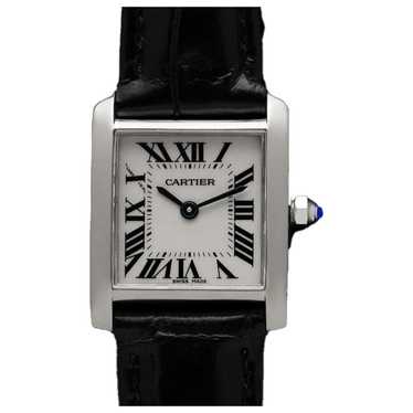 Cartier Tank Française white gold watch