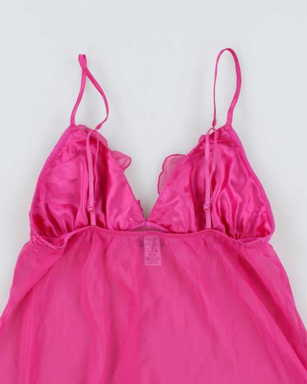 Y2k 00s La Senza Pink Mesh Ruffle Cami - M - image 4