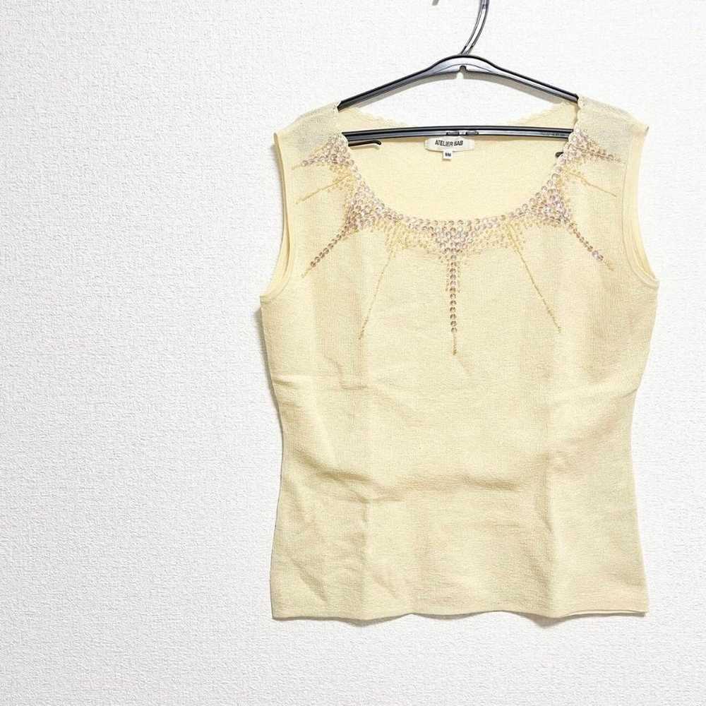 ATELIER SAB Tops Sleeveless Beads Accent Size 9M - image 1