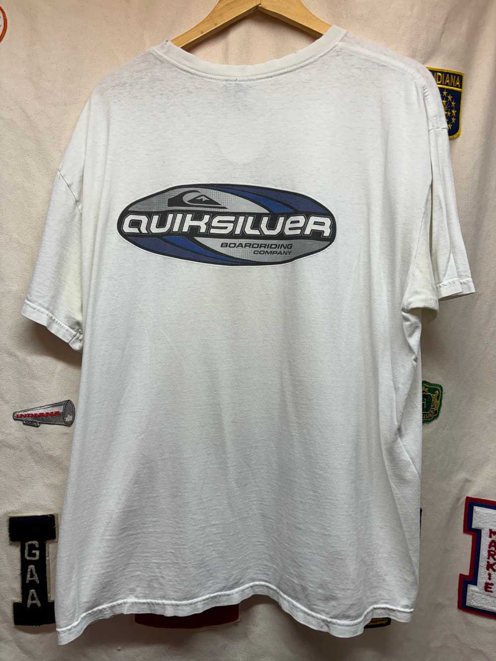 Vintage Quiksilver Boarding Company Surf White T-… - image 1