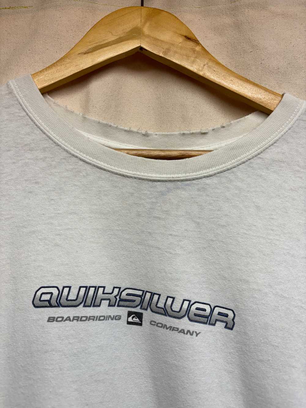 Vintage Quiksilver Boarding Company Surf White T-… - image 3