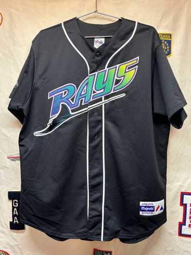 Vintage Tampa Bay Devil store Rays Kiermaier Jersey Majestic MLB Mens Sz Large Stitch