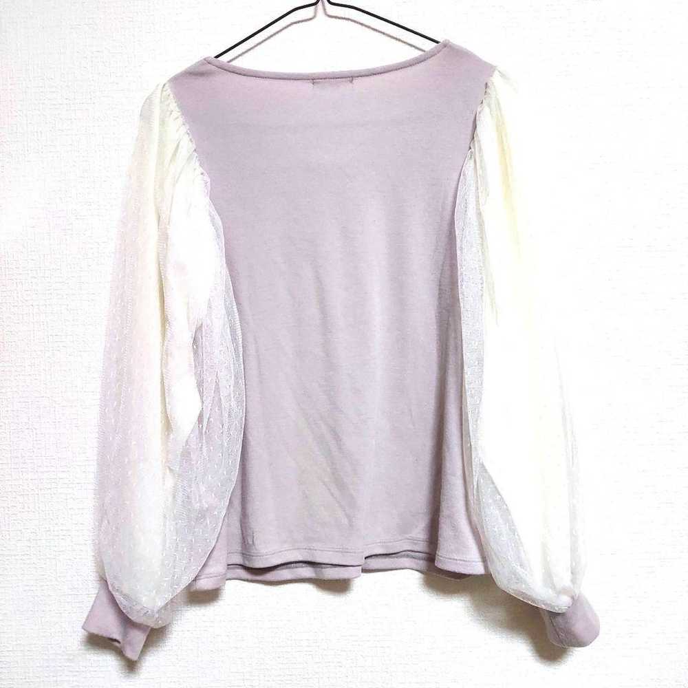 axes femme Long-sleeved shirt Fluffy Light purple… - image 9