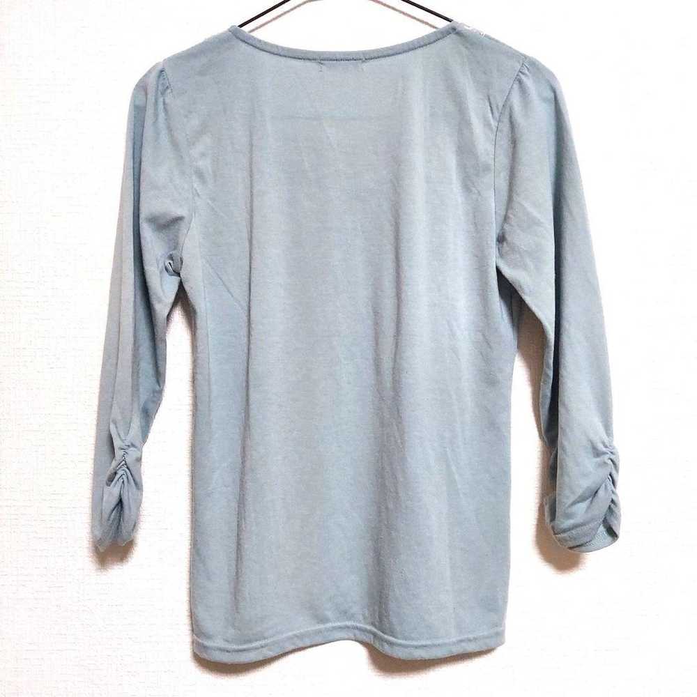 axes femme 7-minute sleeve shirt light blue white… - image 10