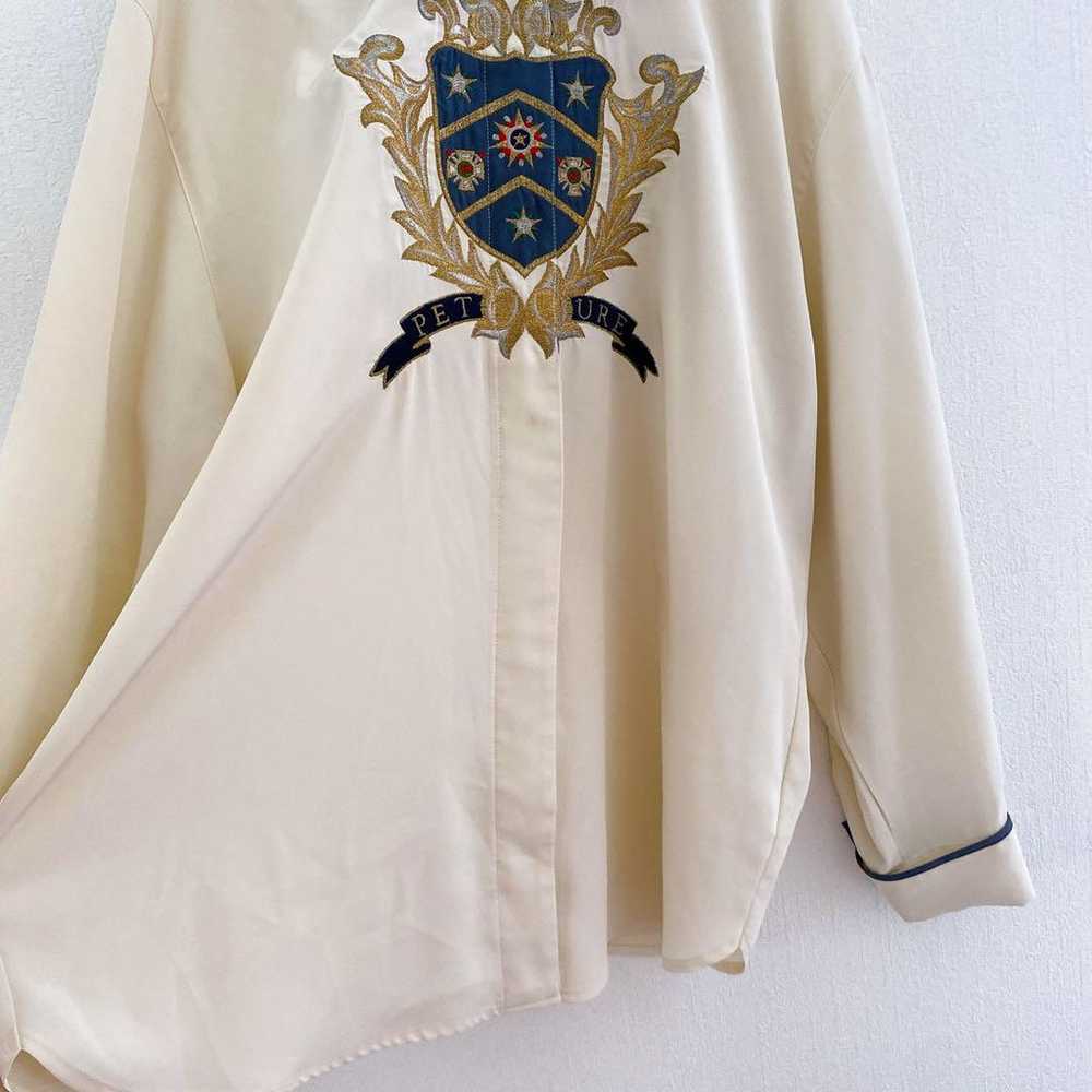 Vintage retro blouse, elegant with embroidery. - image 6