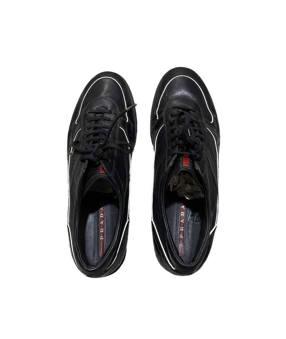 Luxury × Prada Vtg Prada Black Sneakers Lace Up L… - image 3