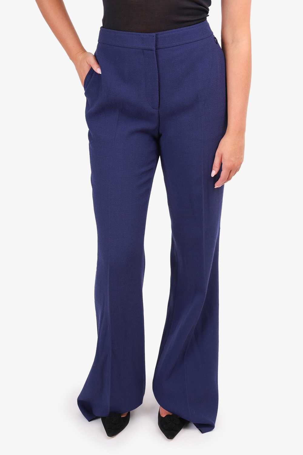 Emilio Pucci Navy Wide Leg Pants Size 48 - image 1