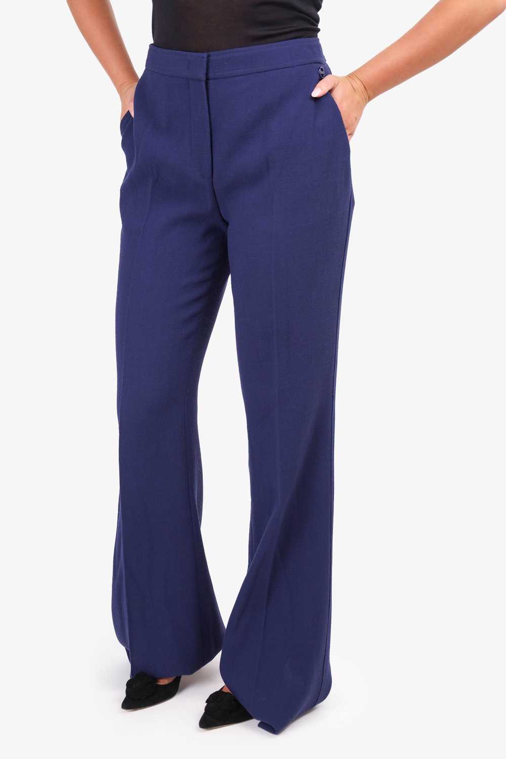 Emilio Pucci Navy Wide Leg Pants Size 48 - image 3