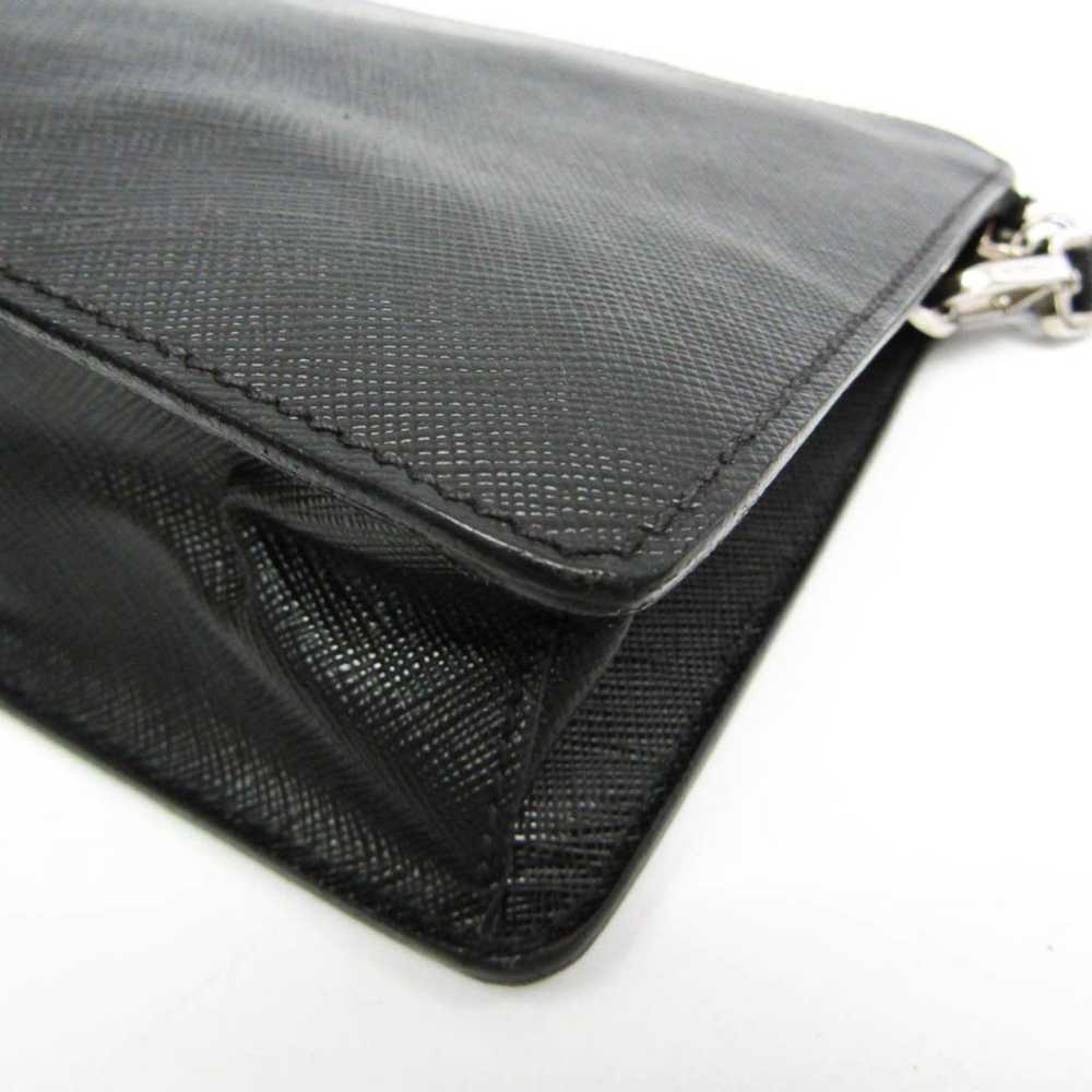 Prada Prada POTER Men's Leather Clutch Bag Black - image 4