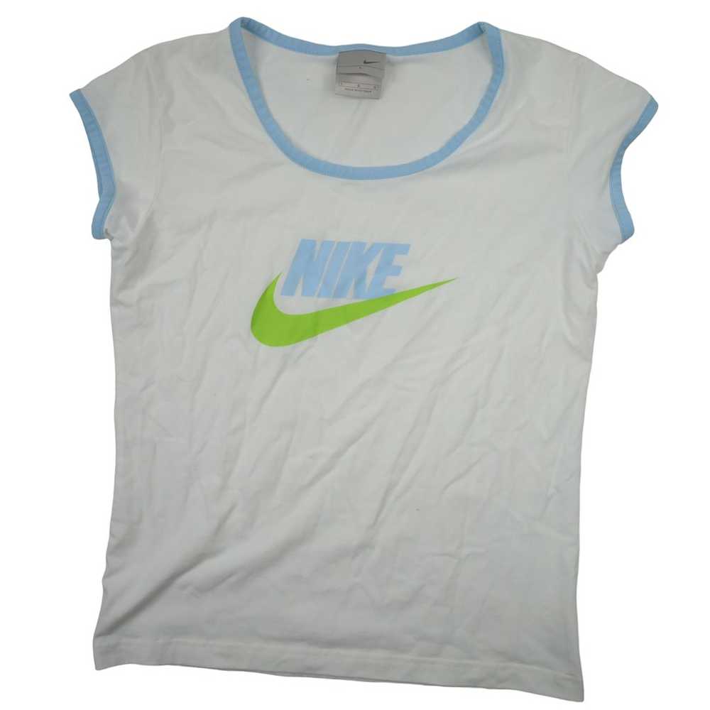 Vintage Y2k Nike Ringer Spellout Graphic T Shirt - image 1