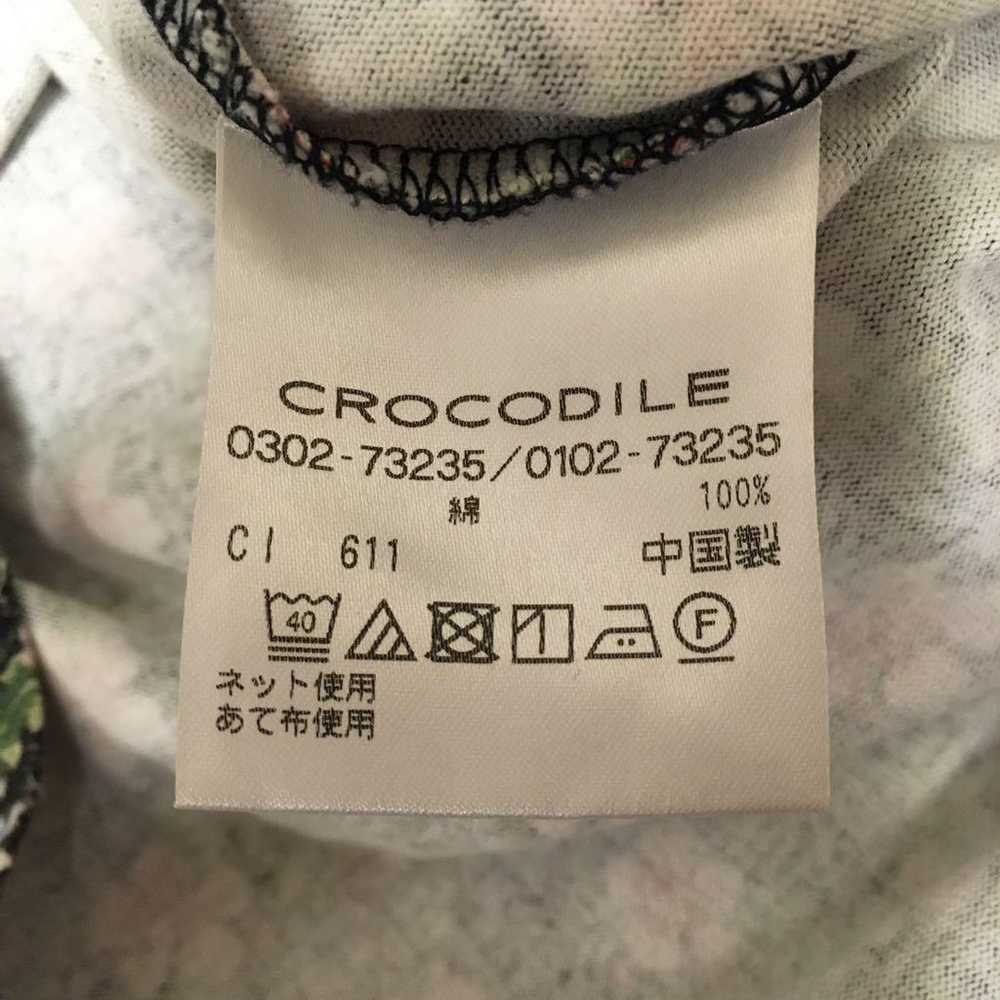 【CROCODILE】T-shirt Crew Neck Flower Pattern Size … - image 8