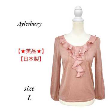 Aylesbury - Pink L Blouse with Frills, Elegant - image 1