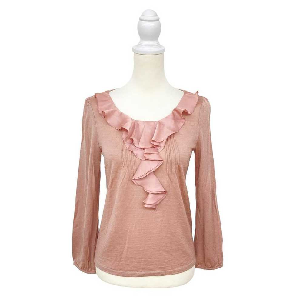 Aylesbury - Pink L Blouse with Frills, Elegant - image 2