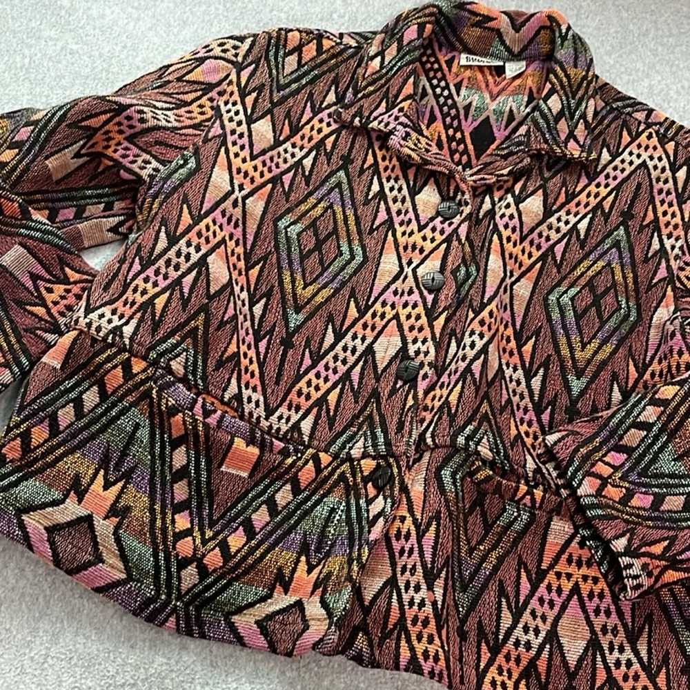 Chicos Boho Tapestry Jacket Large Boxy Oversized … - image 10